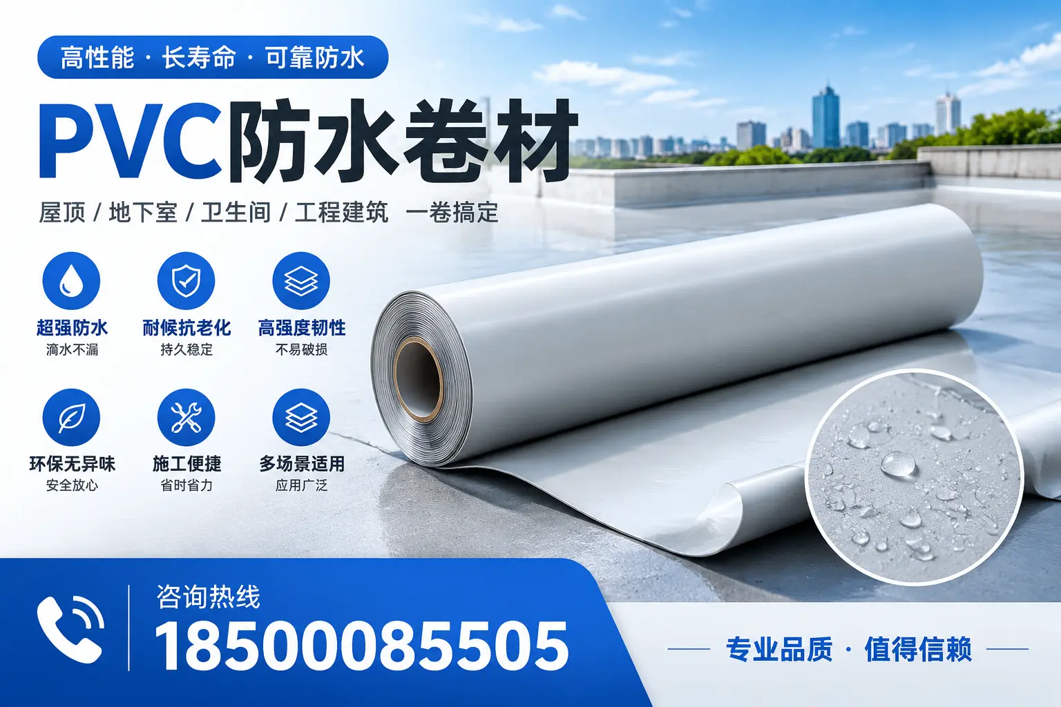 PVC防水卷材的防水效果评测,适合沈阳的科学依据